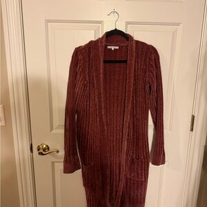 Willow & Clay Burgundy Ribbed Cardigan
